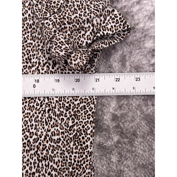 Jenni Kayne Dress Large Womens Leopard Print Short Sleeve T Shirt Style Mini - Picture 4 of 8
